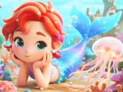 Игра Jigsaw Puzzle: Chibi Mermaid Marshmallow Jellyfish