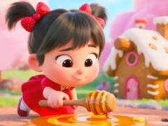 Игра Jigsaw Puzzle: Honey Girl Candy House
