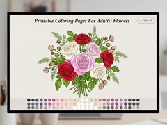 Игра Printable Coloring Pages For Adults Flowers