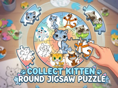Игра Round jigsaw Puzzle - Collect Kitten