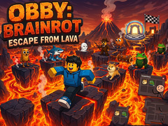 Игра Obby: Brainrot escape from Lava